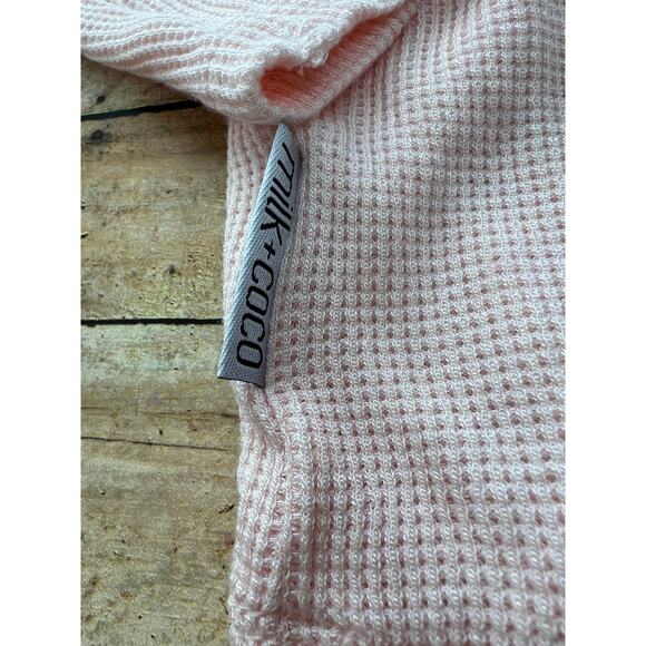 Milk & Coco Light Pink Bamboo Waffle Pajamas 4T - Picture 5 of 5